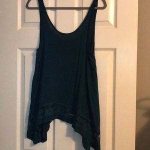 Free People dark teal flowly summer tank top!